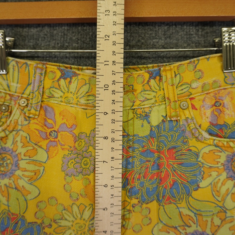 NEW Free People Alani Printed Cutoff Shorts Womens 29 Yellow Floral Distressed - Picture 5 of 10